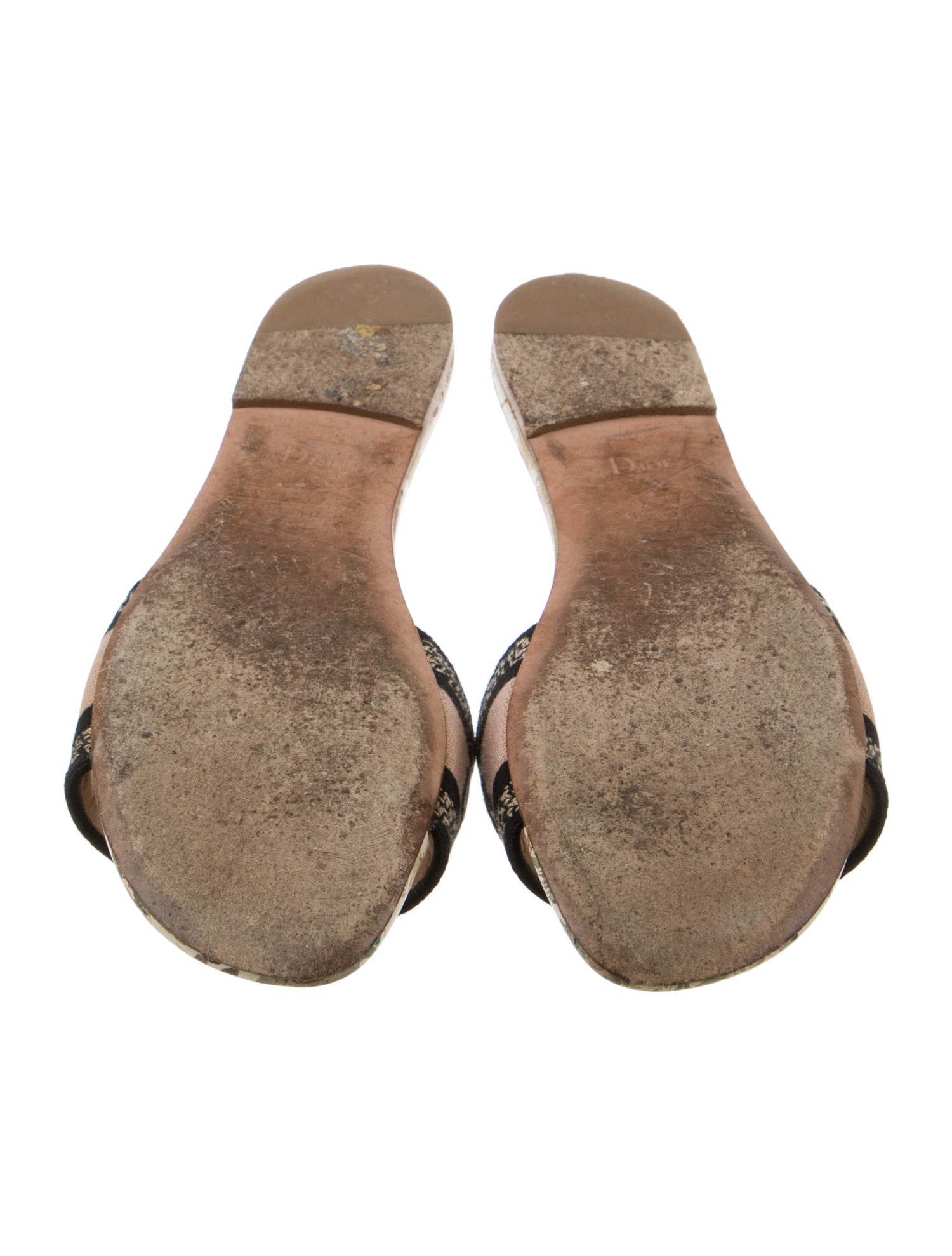 Christian Dior Canvas Printed Slides